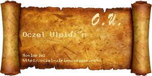 Oczel Ulpián névjegykártya